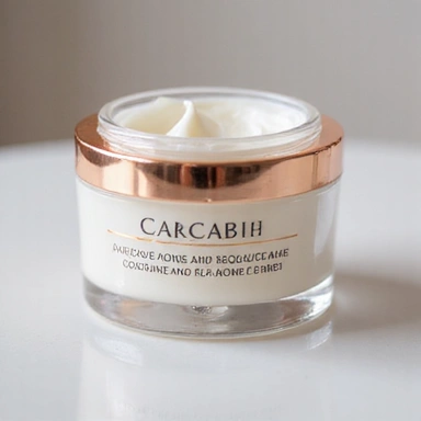 Premium anti-aging collagen and hyaluronic acid cream jar