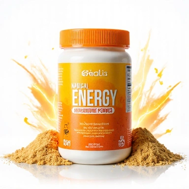 Natural caffeine and energy boost supplement powder